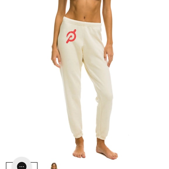 Aviator Nation Pants - Aviator Nation & PELOTON 2024 5 STRIPE SWEATPANTS - VINTAGE WHITE NWOT
